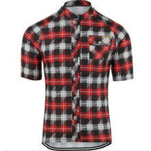 Red Flannel Plaid Cycling Jersey-cycling jersey-Outdoor Good Store