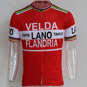 Red Team Retro Cycling Jersey-cycling jersey-Outdoor Good Store
