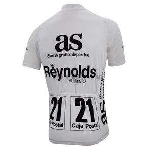 Reynolds Vuelta a Espana 1989 White Retro Cycling Jersey-cycling jersey-Outdoor Good Store