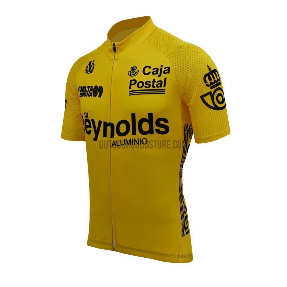 Reynolds Vuelta a Espana 1989 Yellow Retro Cycling Jersey-cycling jersey-Outdoor Good Store