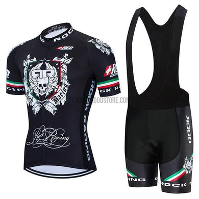 Rock Racing Black Retro Cycling Jersey Kit-cycling jersey-Outdoor Good Store