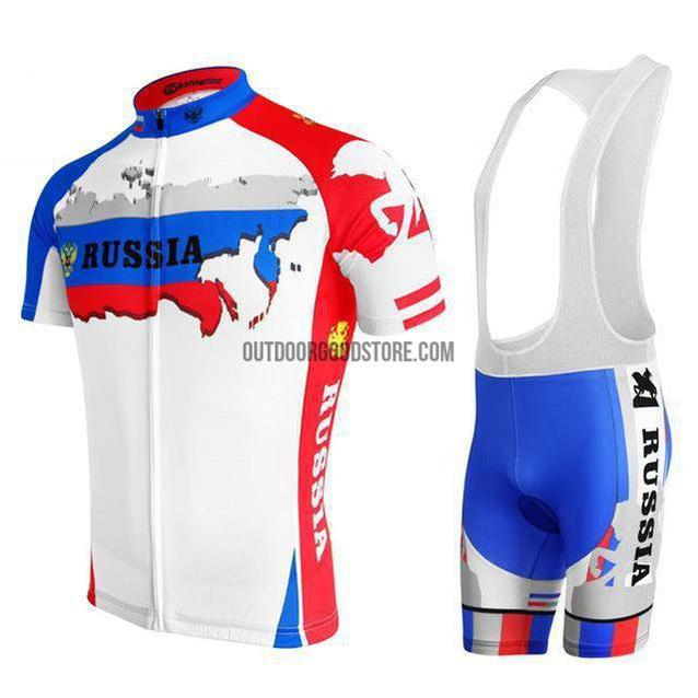 Russia Retro Cycling Jersey Kit-cycling jersey-Outdoor Good Store