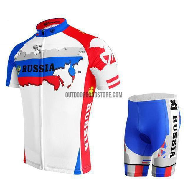 Russia Retro Cycling Jersey Kit-cycling jersey-Outdoor Good Store