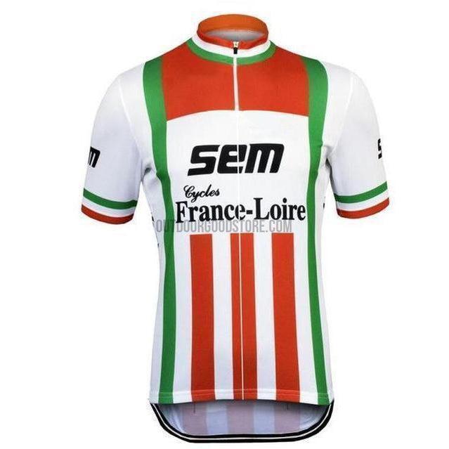 SEM Cycles France-Loire Retro Cycling Jersey-cycling jersey-Outdoor Good Store