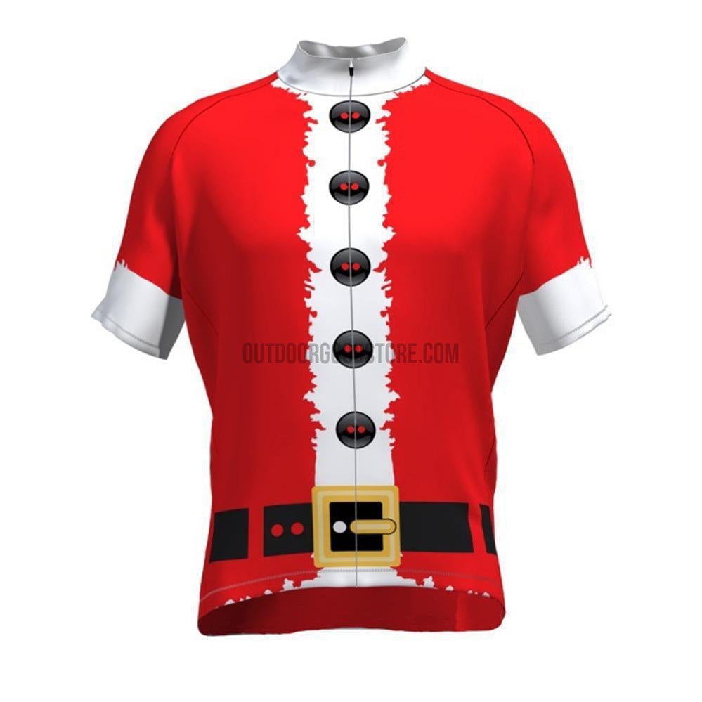 Santa Clause Red Retro Cycling Jersey-cycling jersey-Outdoor Good Store