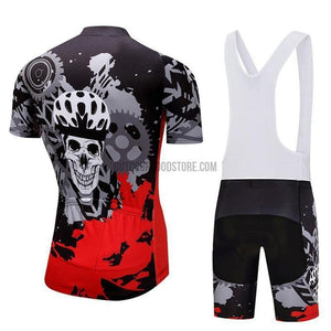 Skull Skeleton Rider Cycling Pro Retro Short Cycling Jersey Kit-cycling jersey-Outdoor Good Store