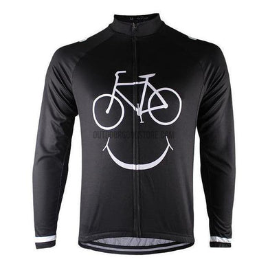 Smiling Bike Smiley Face Long Sleeve Cycling Jersey-cycling jersey-Outdoor Good Store