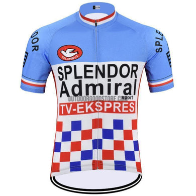 Splendor Admiral TV Ekspres Retro Cycling Jersey-cycling jersey-Outdoor Good Store