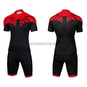 Super Black Red Cycling Jersey Kit-cycling jersey-Outdoor Good Store