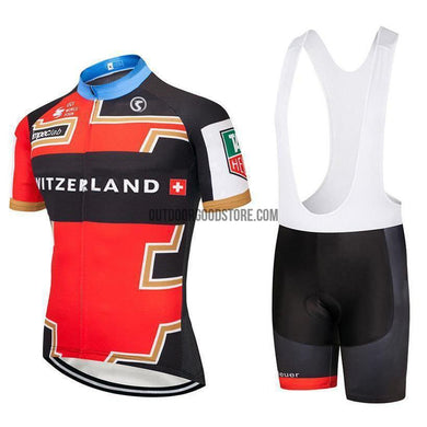 Switzerland Retro Cycling Jersey Kit-cycling jersey-Outdoor Good Store