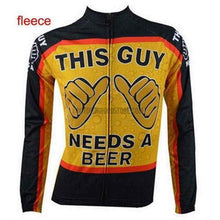This Guy Needs a Beer Long Cycling Jersey-cycling jersey-Outdoor Good Store