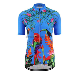 Tropical Birds Cockatiel Parakeet Toucan Cycling Jersey-cycling jersey-Outdoor Good Store