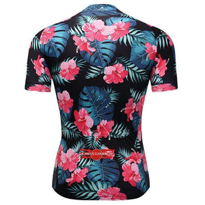 Tropical Floral Retro Cycling Jersey-cycling jersey-Outdoor Good Store