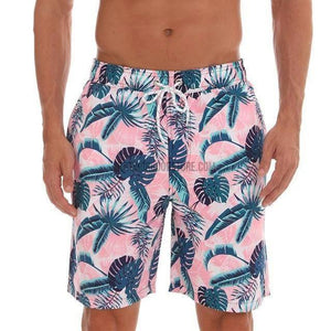 Tropical Hawaiin Comic Dog Swim Shorts Trunks-Surfing & Beach Shorts-Outdoor Good Store