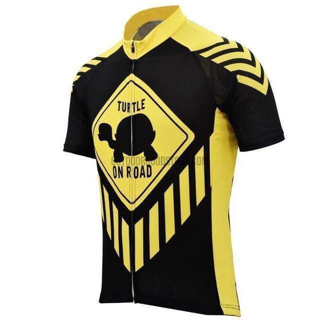 Turtle On Road Retro Cycling Jersey-cycling jersey-Outdoor Good Store