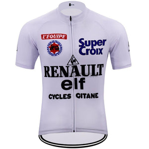 UCI Renault Elf Super Croix Retro Cycling Jersey-cycling jersey-Outdoor Good Store