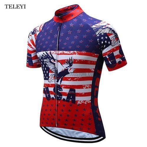 USA America Retro Cycling Jersey-cycling jersey-Outdoor Good Store