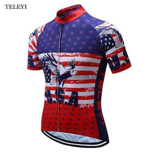 USA America Retro Cycling Jersey-cycling jersey-Outdoor Good Store