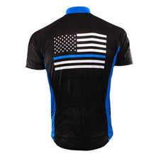 USA Blue Line Flag Police Officer Support Cycling Jersey-cycling jersey-Outdoor Good Store