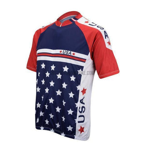 USA Flag Retro Cycling Jersey-cycling jersey-Outdoor Good Store