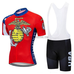 USA Marines USMC Pro Retro Short Cycling Jersey Kit-cycling jersey-Outdoor Good Store