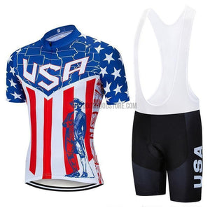 USA Pro Retro Short Cycling Jersey Kit-cycling jersey-Outdoor Good Store