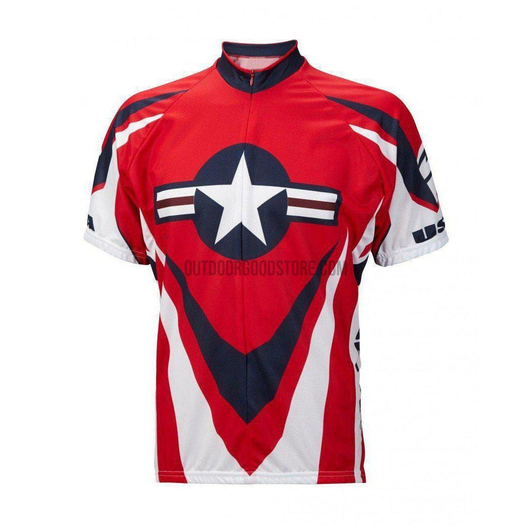 USA Ride Free Military Star Retro Cycling Jersey-cycling jersey-Outdoor Good Store