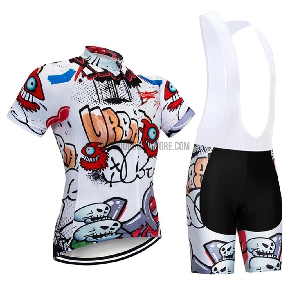 urban bike jersey Urban Graffiti Art Paint Cycling Pro Retro Short Cycling Jersey Kit