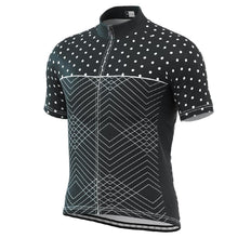 White Black Abstract Art Cycling Jersey Shirt-cycling jersey-Outdoor Good Store
