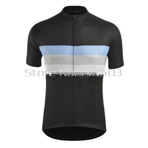 White Black Blue Retro Cycling Short Jersey-cycling jersey-Outdoor Good Store