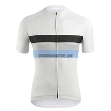 White Black Blue Retro Cycling Short Jersey-cycling jersey-Outdoor Good Store