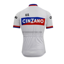 White Cinzano Retro Cycling Jersey-cycling jersey-Outdoor Good Store