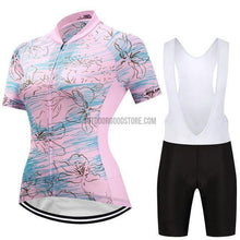Women's Pink Flowers Cycling Jersey Kit-cycling jersey-Outdoor Good Store