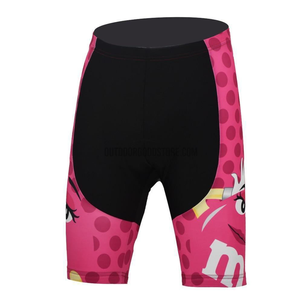 Womens Pink M&M Retro Cycling Jersey Shorts Kit-cycling jersey-Outdoor Good Store