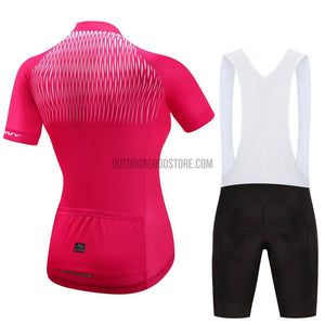 Women's Simple Pink Cycling Jersey Kit-cycling jersey-Outdoor Good Store