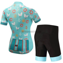 Women's Teal Chicken Beach Cycling Jersey Kit-cycling jersey-Outdoor Good Store