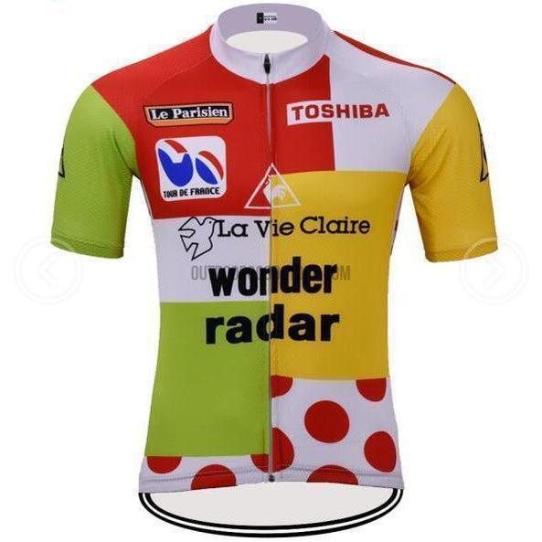 Wonder Radar La Vie Claire Retro Cycling Jersey-cycling jersey-Outdoor Good Store