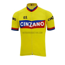 Yellow Cinzano Retro Cycling Jersey-cycling jersey-Outdoor Good Store
