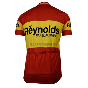Yellow Red Retro Cycling Jersey-cycling jersey-Outdoor Good Store