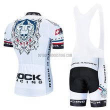 Rock Racing White Retro Cycling Jersey Kit-cycling jersey-Outdoor Good Store